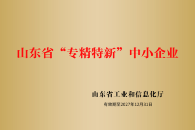 迪爾節能公司順利通過“山東省專精特新企業”認定